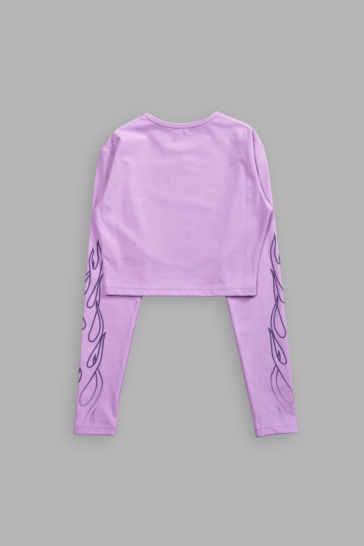 On Fire L/S "Energy" Top in Orchid Plum