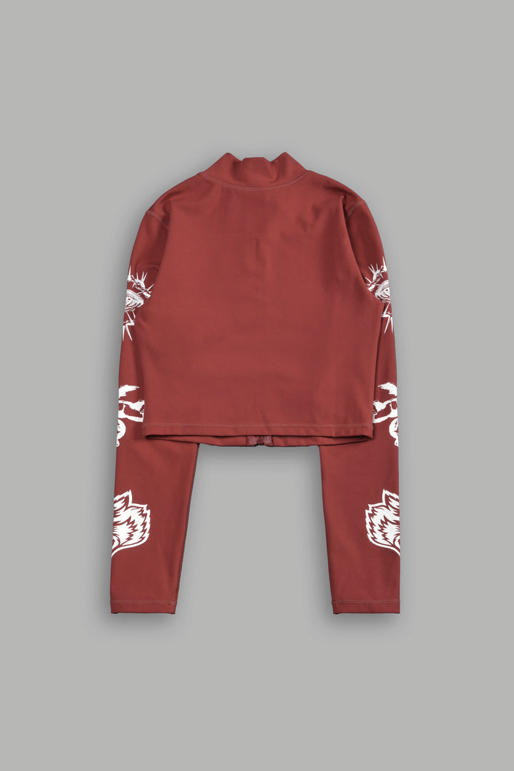 Guardian Cherub Tana "Energy" Zip Mockneck in Canyon Rust