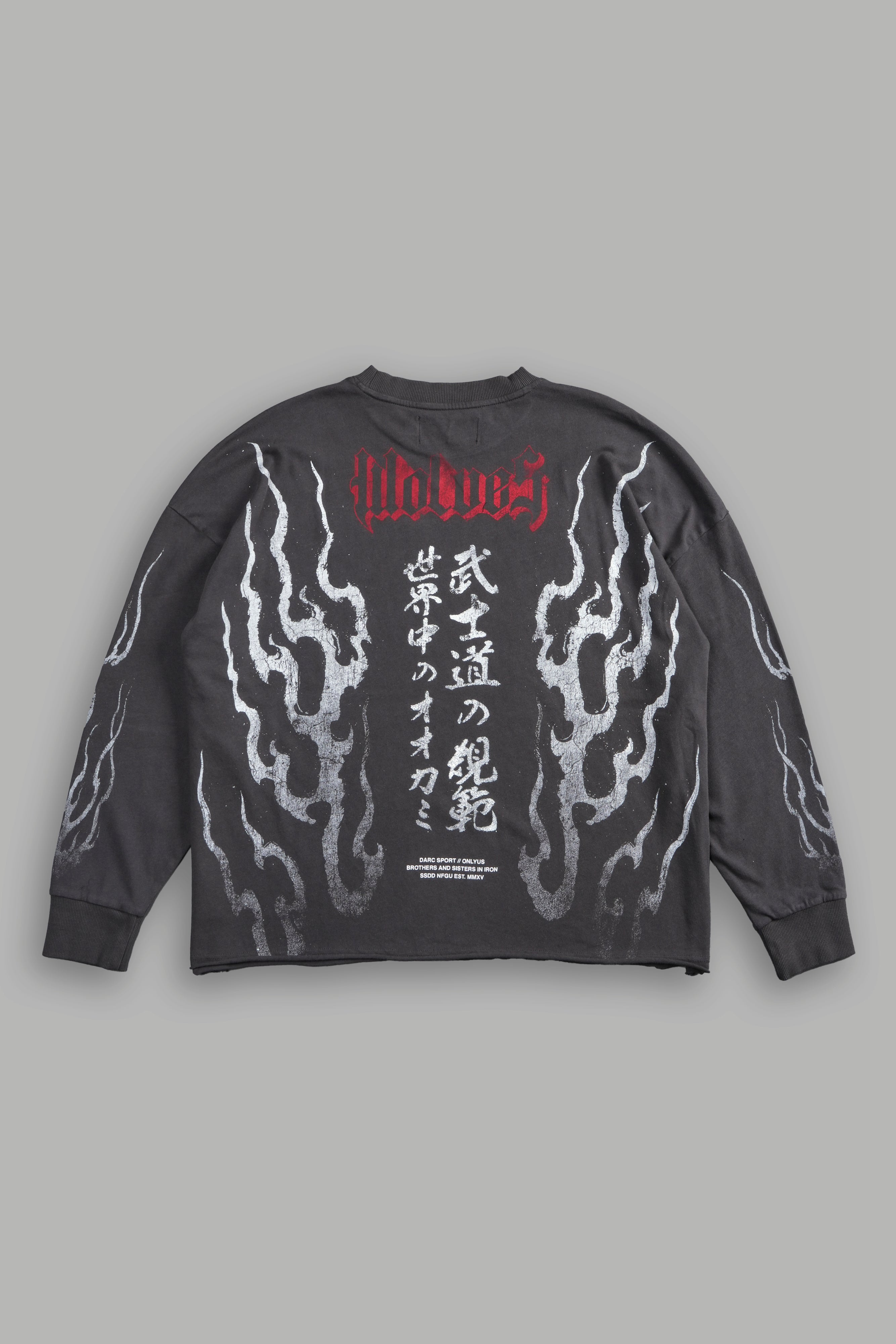 Darc Infernal "Premium" Box Cut L/S Tee in Wolf Gray