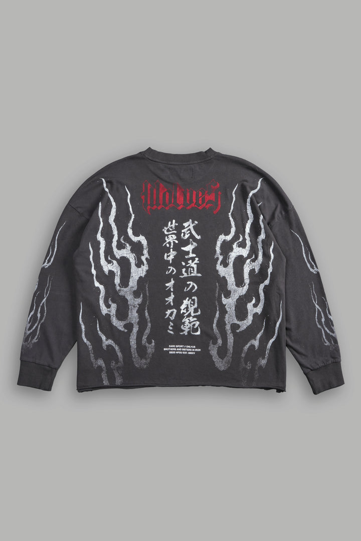 Darc Infernal "Premium" Box Cut L/S Tee in Wolf Gray