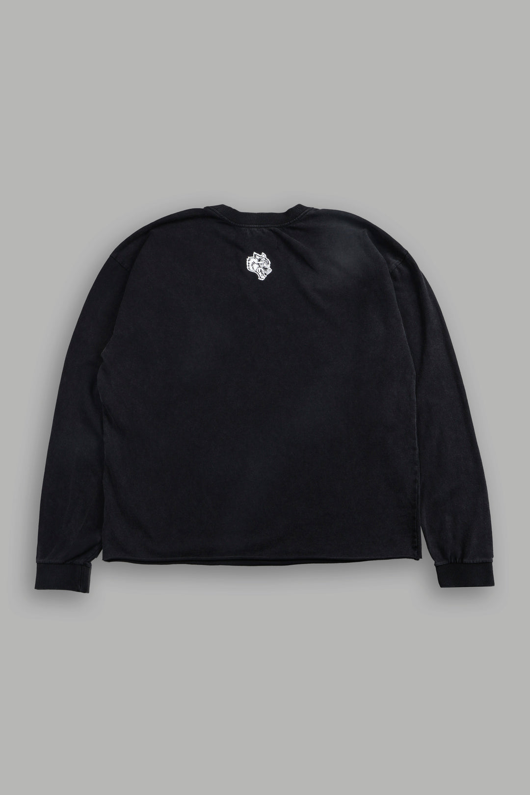 Ssddnfgu Bushido Grunge Mid Length Raw Hem Ls Tee in Black