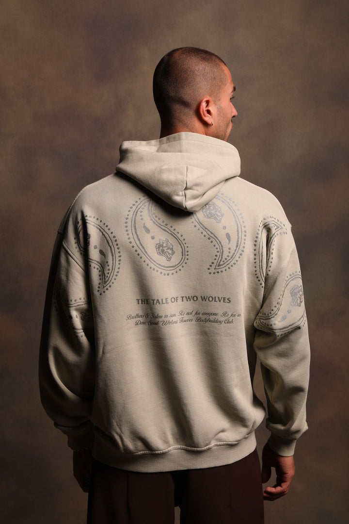Southwest Paisley "Vintage Pierce" Hoodie in Cactus Gray
