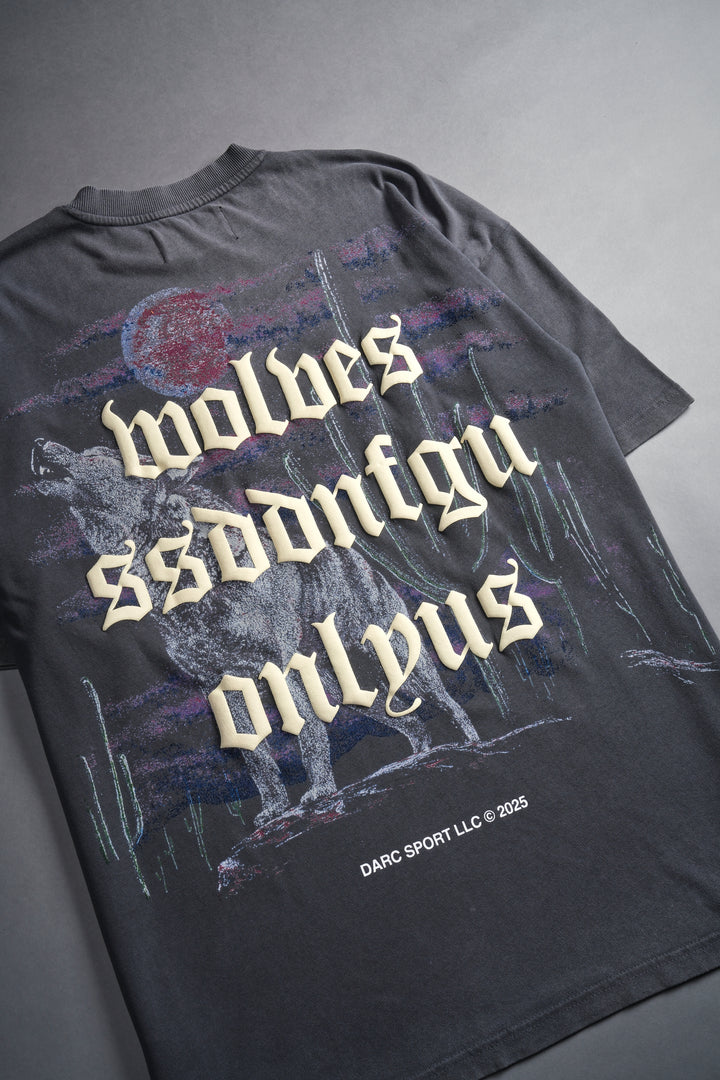 Desert Howl "Premium" Oversized Tee in Wolf Gray