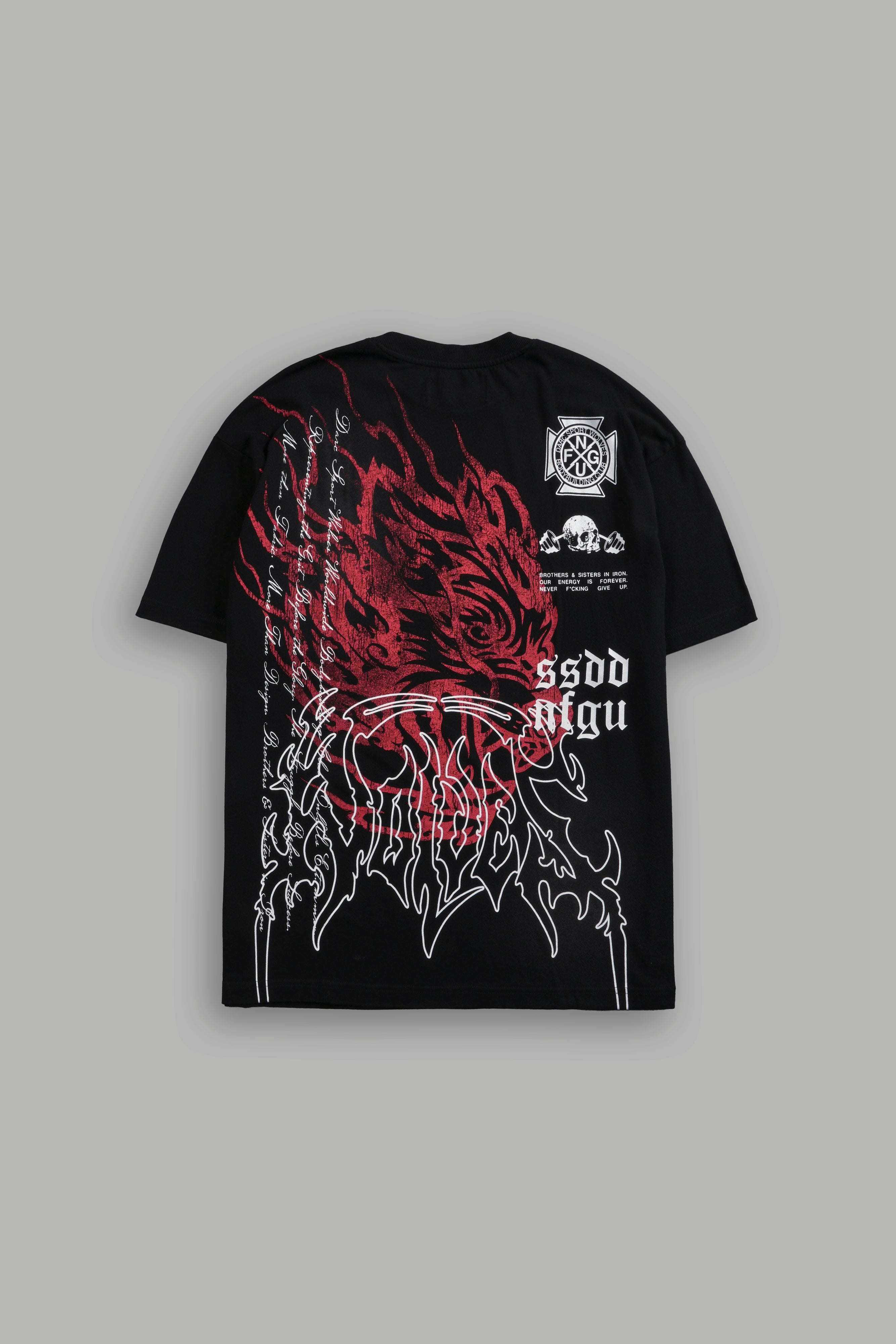 Till Forever Inferno "Premium" Oversized Tee in Black Sun Fade