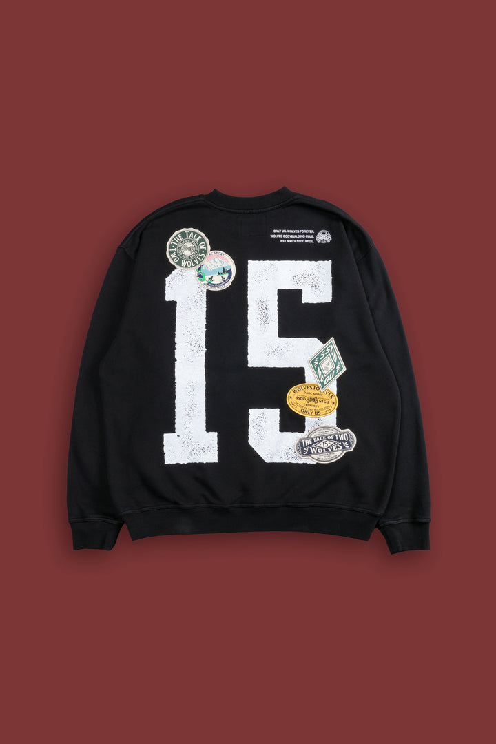 Renowned "Vintage London" Crewneck in Black