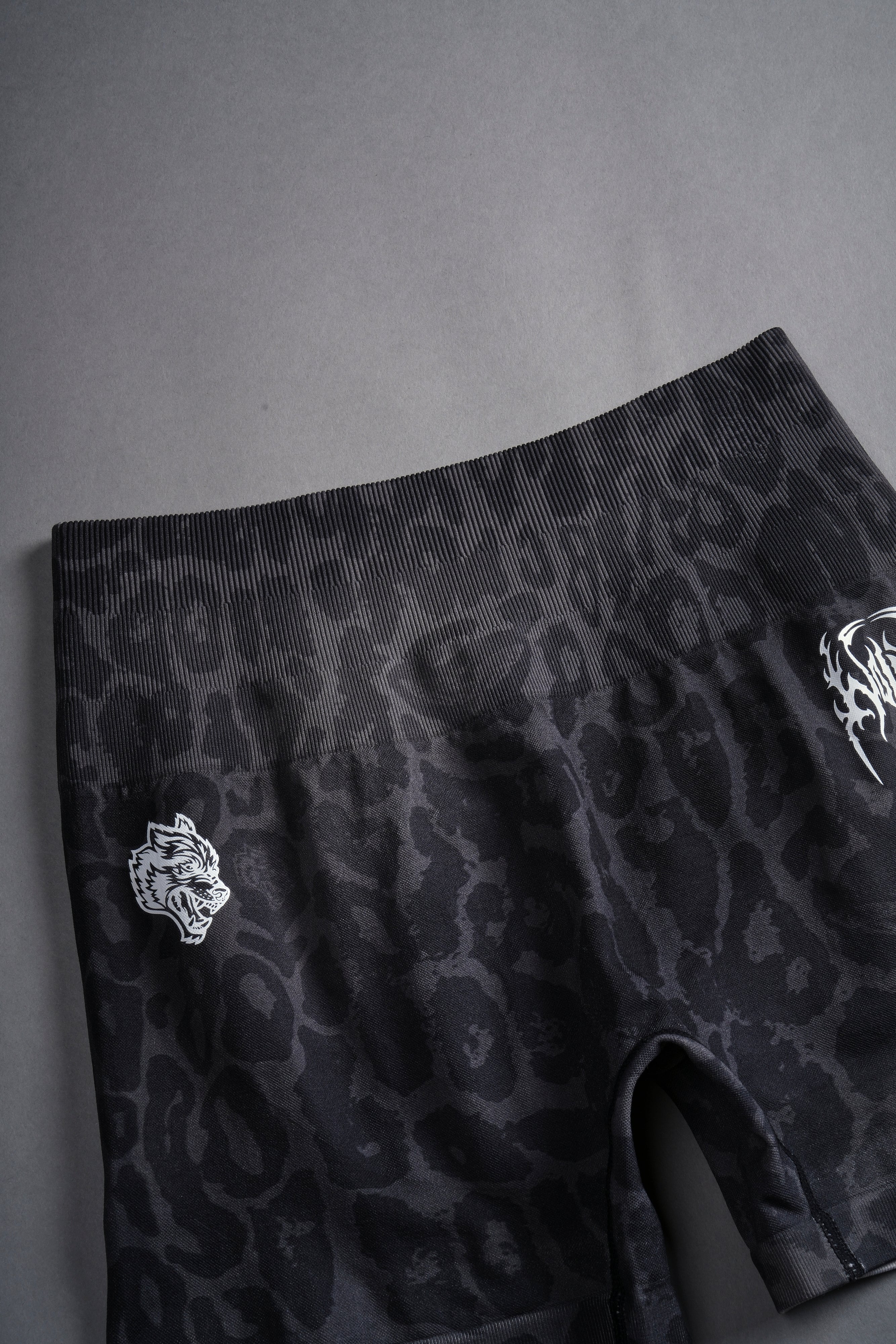 Hesh V2 Everson Seamless "Sierra" Shorts in Charcoal Leopard