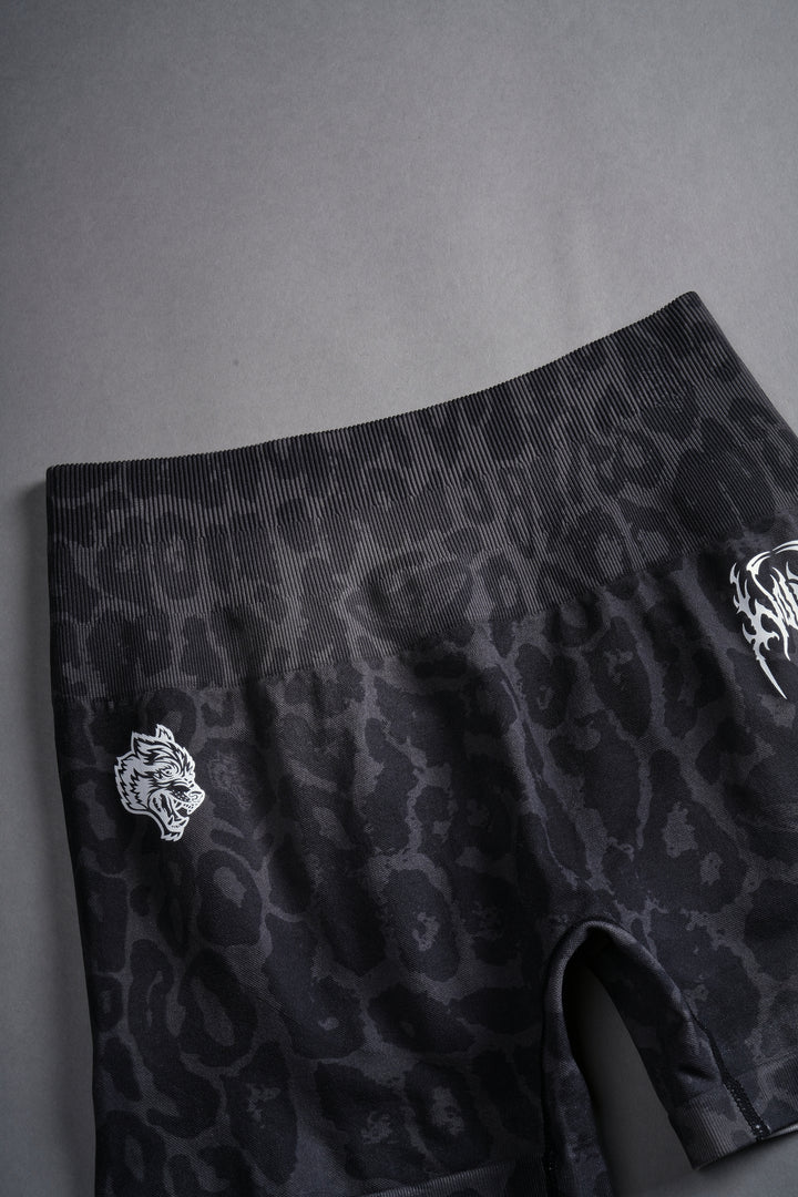 Hesh V2 Everson Seamless "Sierra" Shorts in Charcoal Leopard