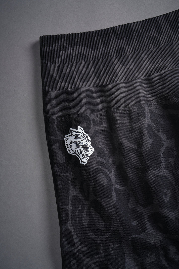 Hesh V2 Everson Seamless "Sierra" Shorts in Charcoal Leopard