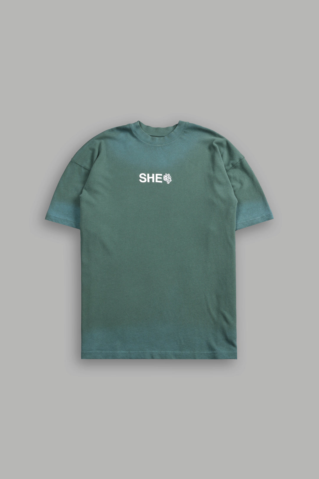Wolf Head "Pump Cover" Tee in Hunter Green Driftwash