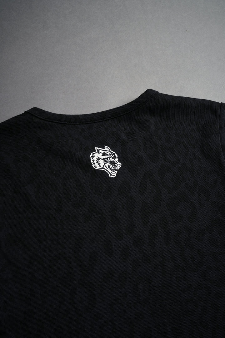 SSDDNFGU Wolf "Baby" Tee in Charcoal Leopard