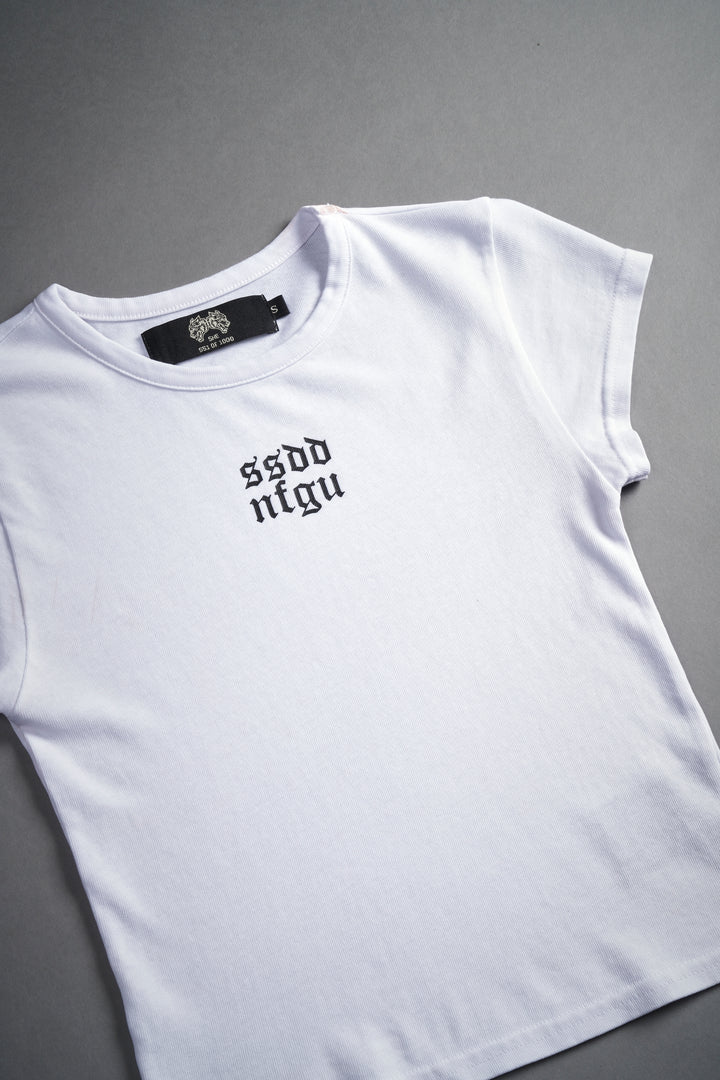 SSDDNFGU Wolf "Baby" Tee in White
