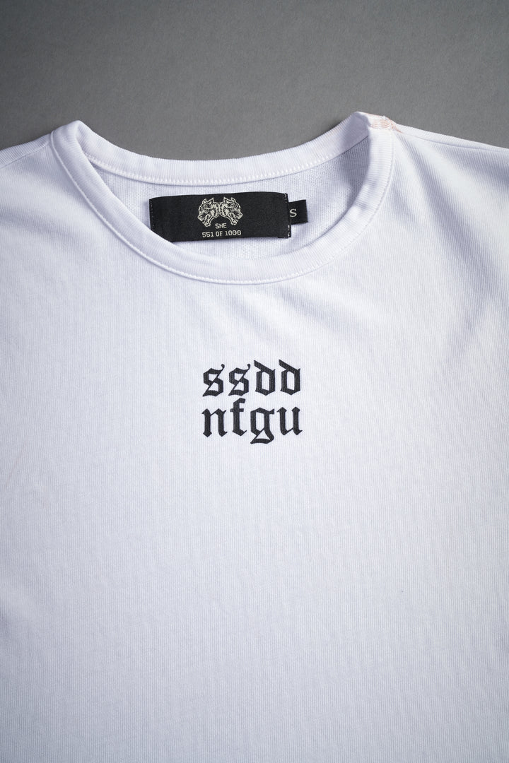 SSDDNFGU Wolf "Baby" Tee in White