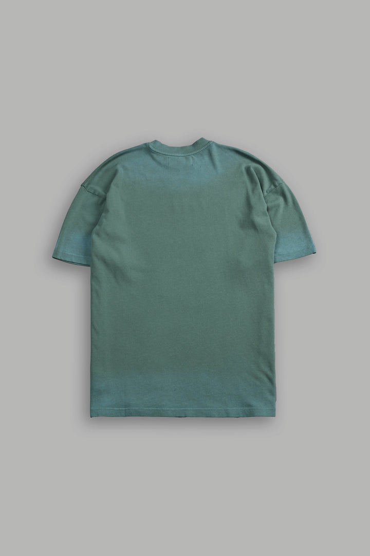 Wolf Head "Pump Cover" Tee in Hunter Green Driftwash