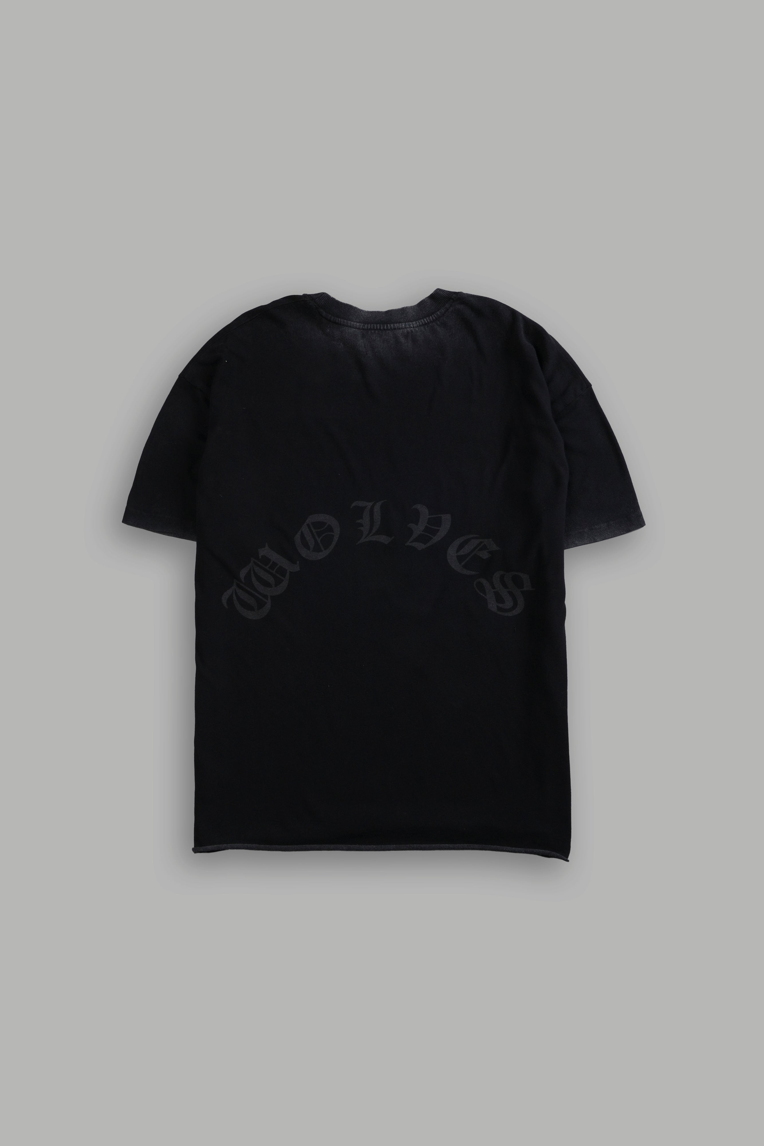 Triump Raw Hem Premium Oversized Tee in Black