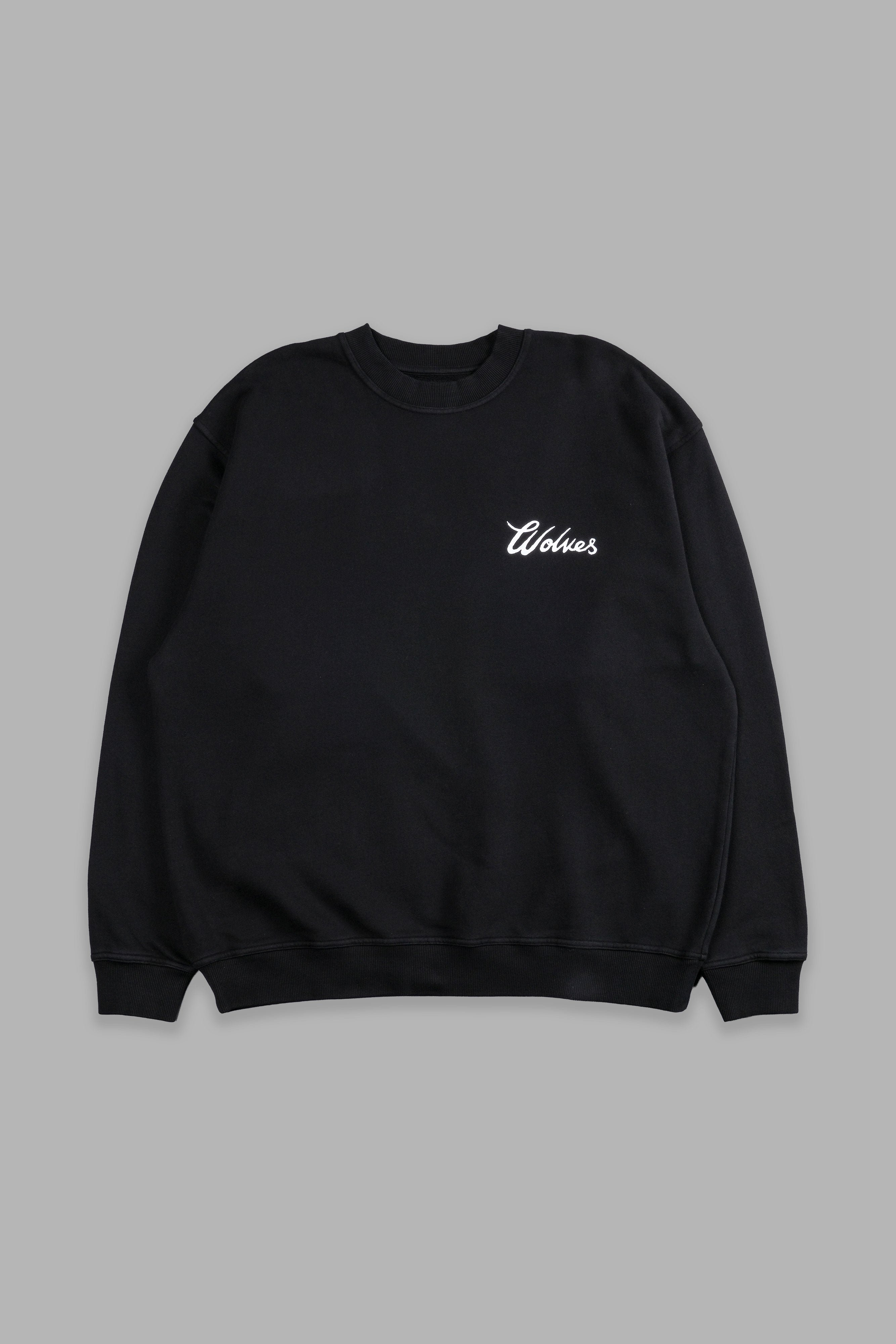 Renowned "Vintage London" Crewneck in Black