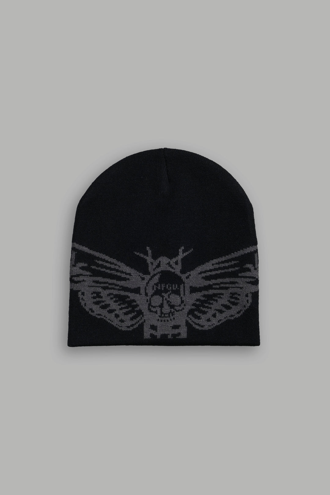 Moth Kanji Cap Beanie in Black