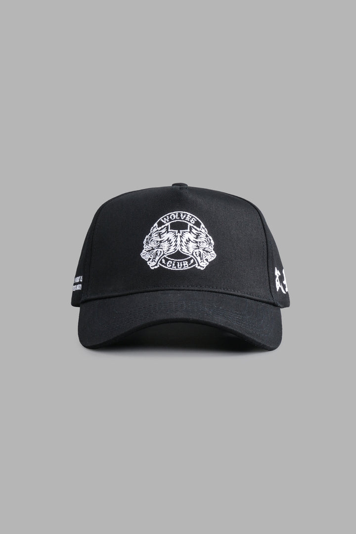 Bushido Wolves 5 Panel Hat in Black