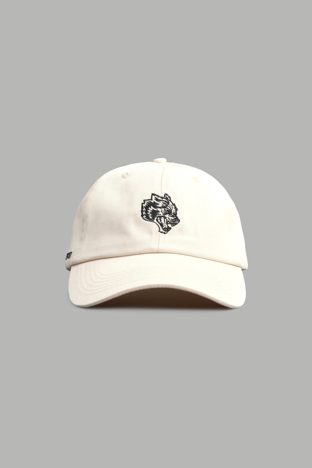 Wolf Head V2 Dad Hat in Cream