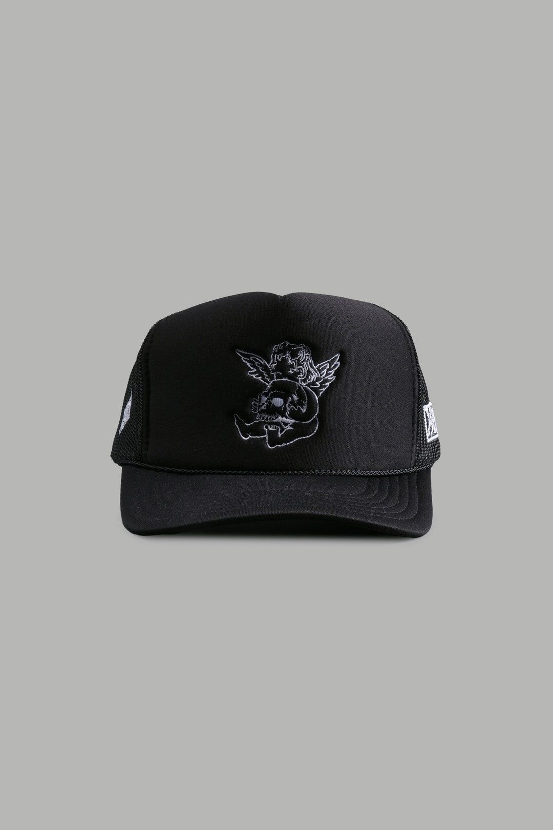 Cherub and the Skull Trucker Hat in Black