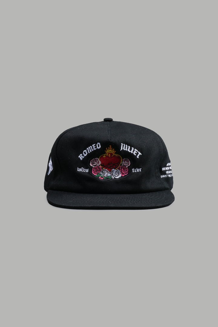 Last Love Vintage 5 Panel Hat in Black