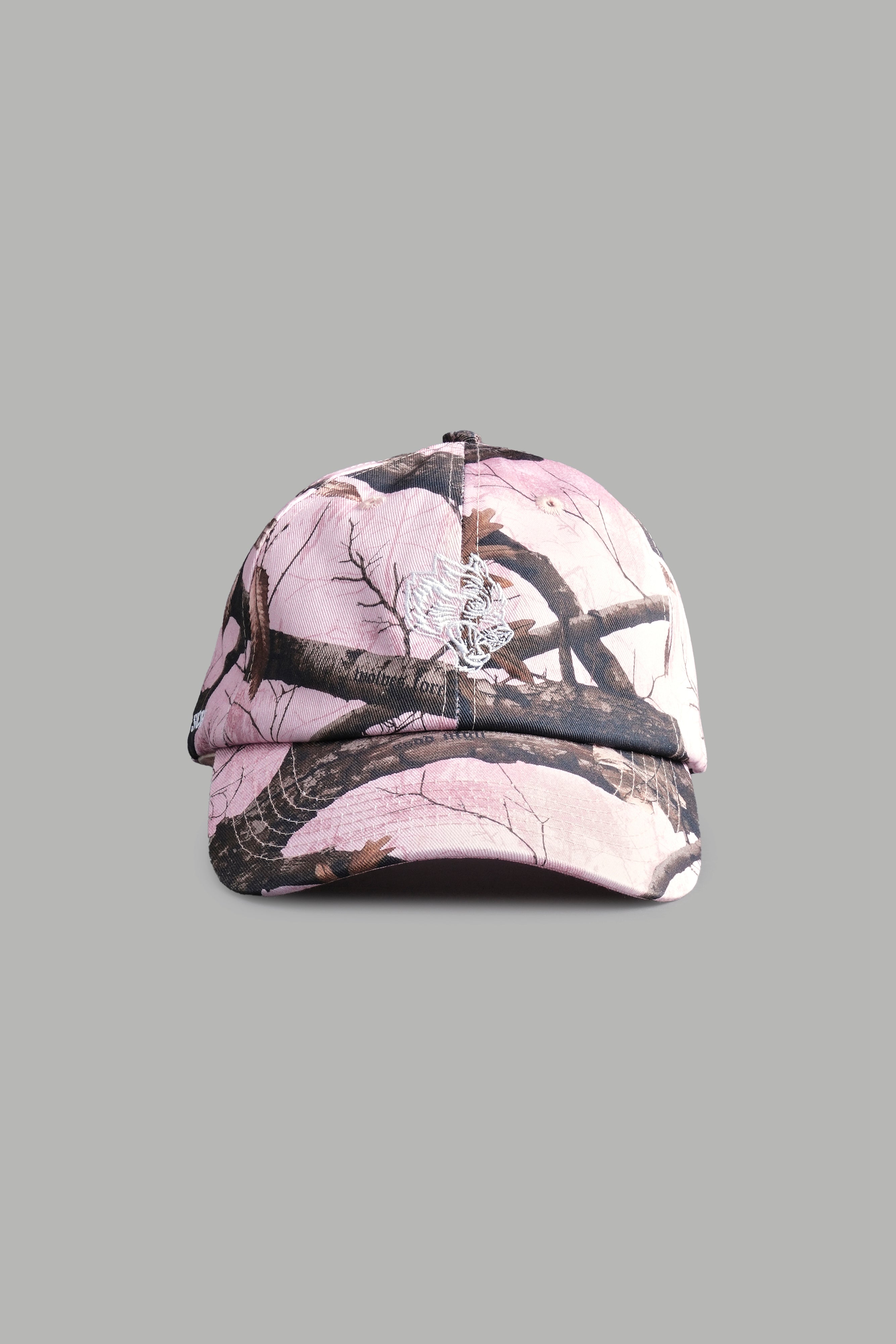 Wolf Head Dad Hat V2 in Brown/Light Mauve Woodland Camo