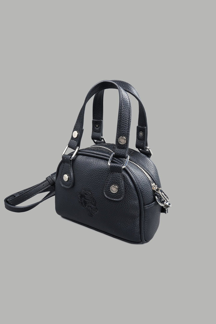 DSVD Collab VD Leather Mini Bowler in Black/Black