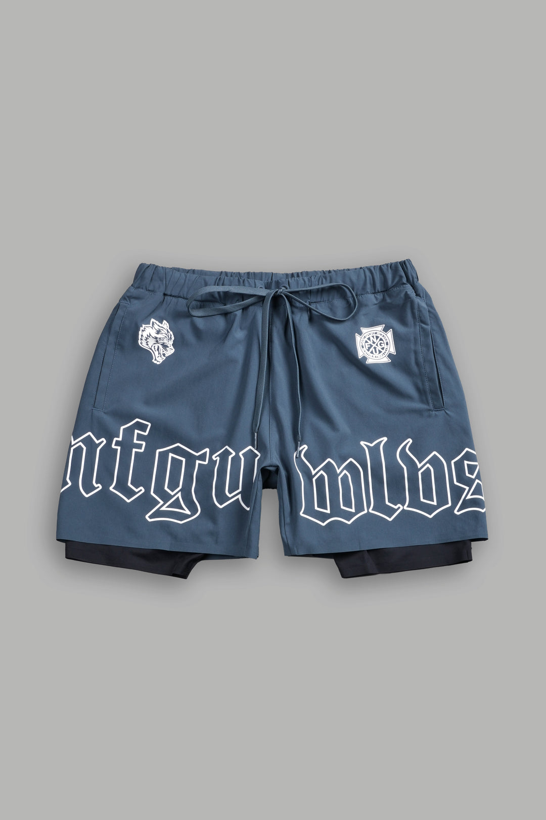 NFGU WLVS Compression Shorts in Darc Blue