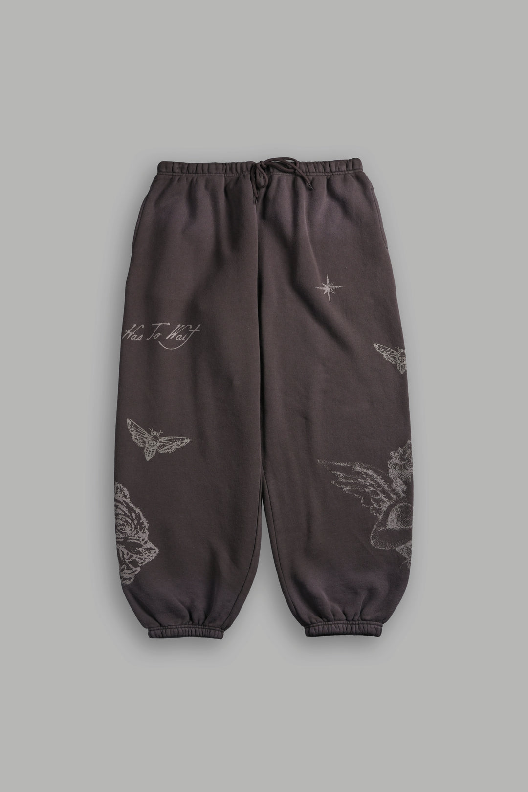 Sacred Flash Lightweight Lounger Sweat Pants in Darc Brown Drift Wash