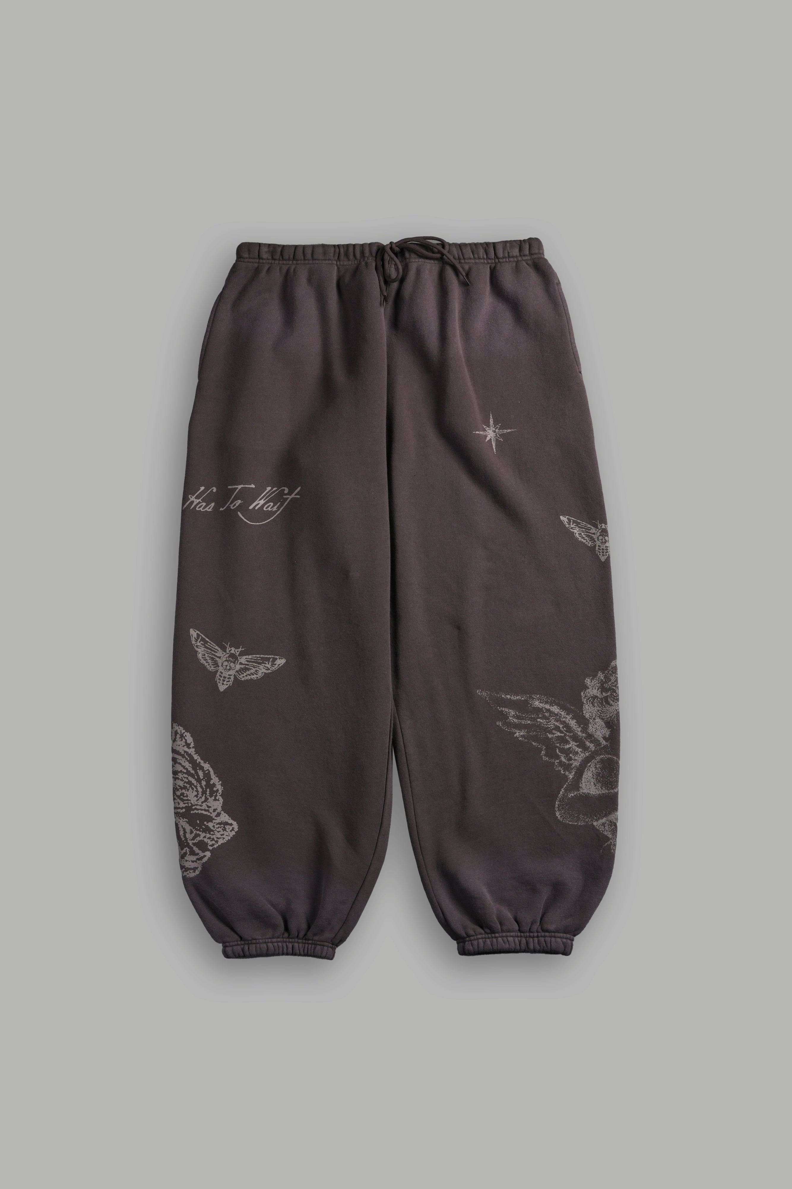 Sacred Flash Lightweight Lounger Sweat Pants in Darc Brown Drift Wash