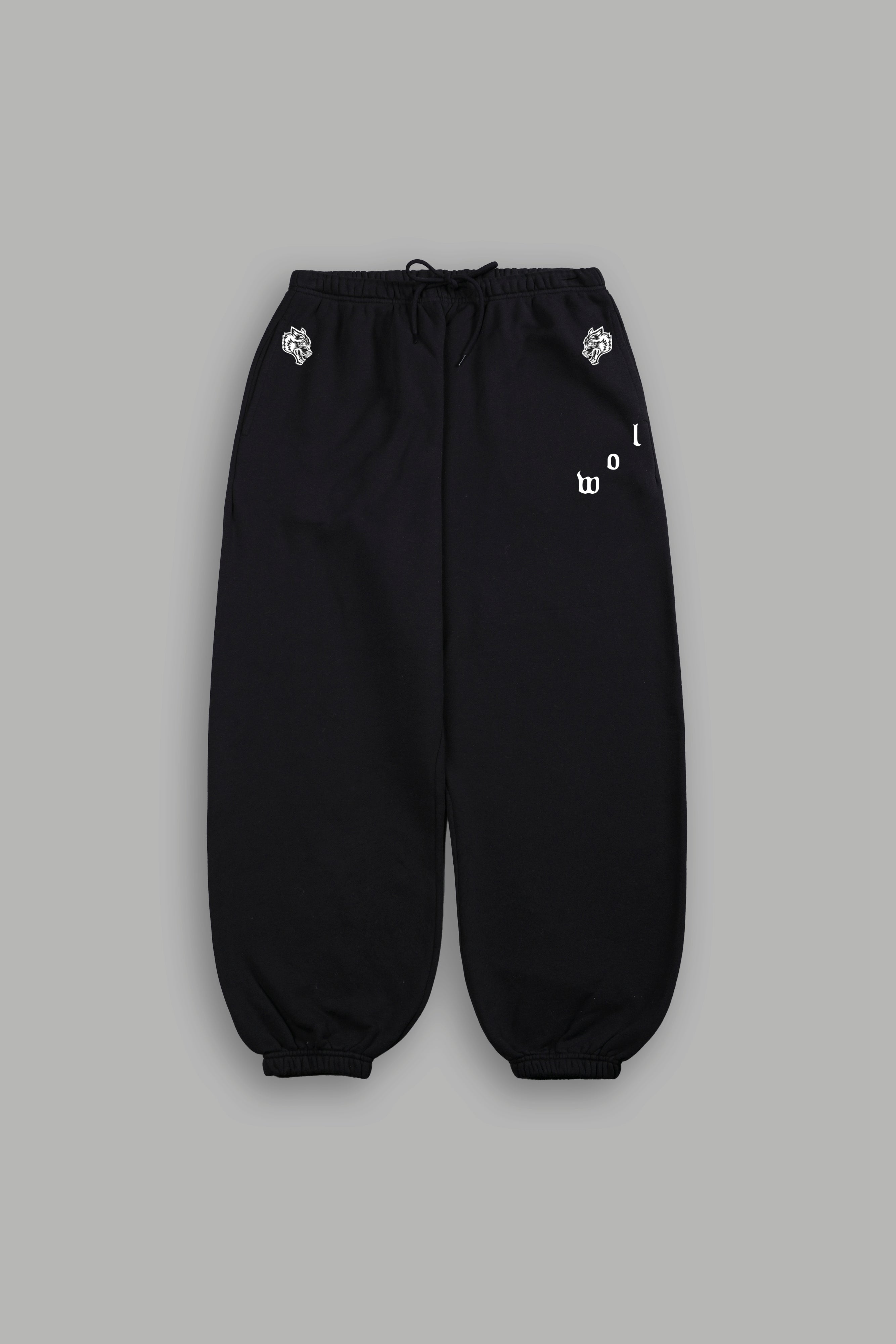 Wolves Pyramid Lightweight Lounger Sweat Pants in Black
