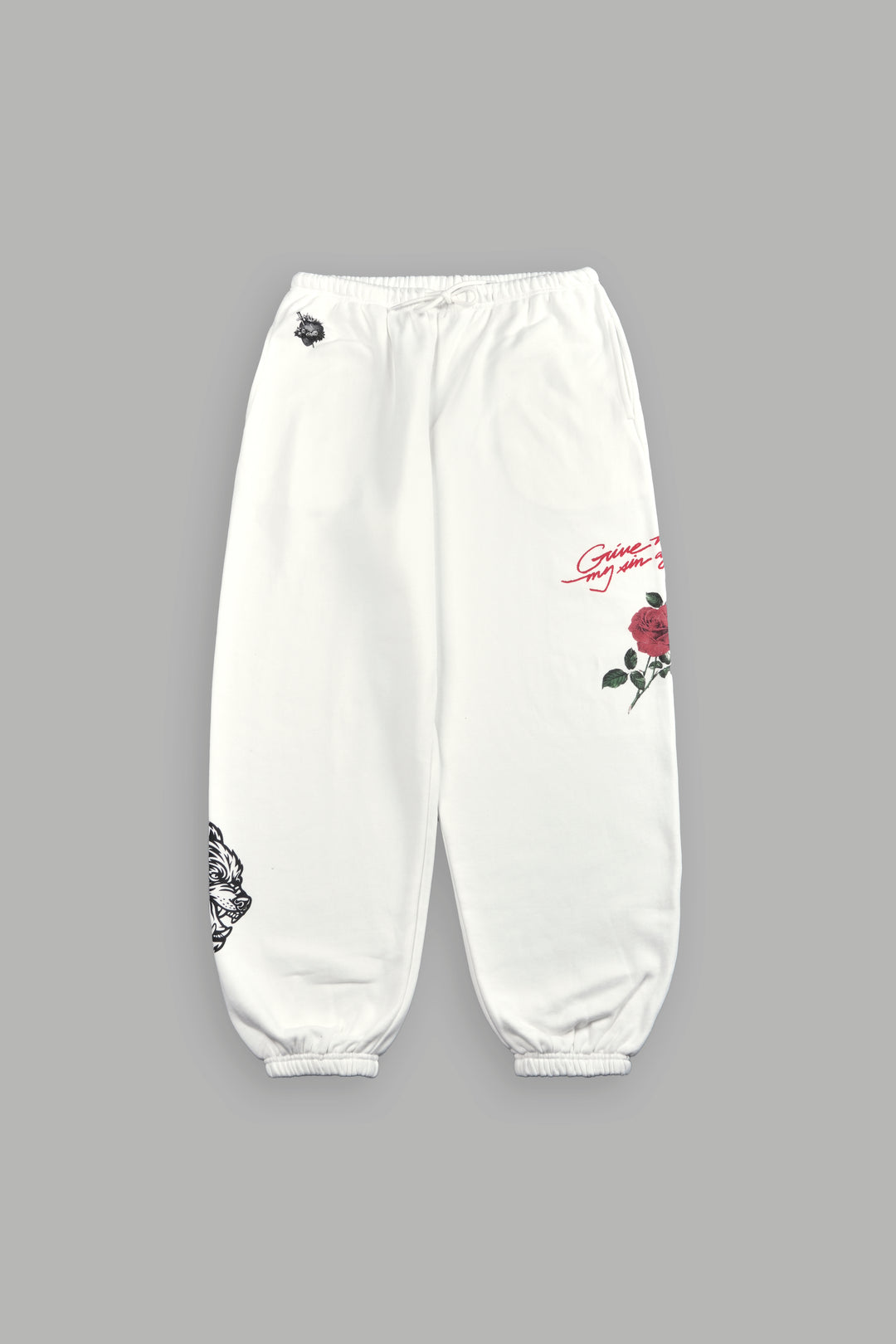 Sin Again Unisex Lightweight Lounger Sweat Pants in Cream