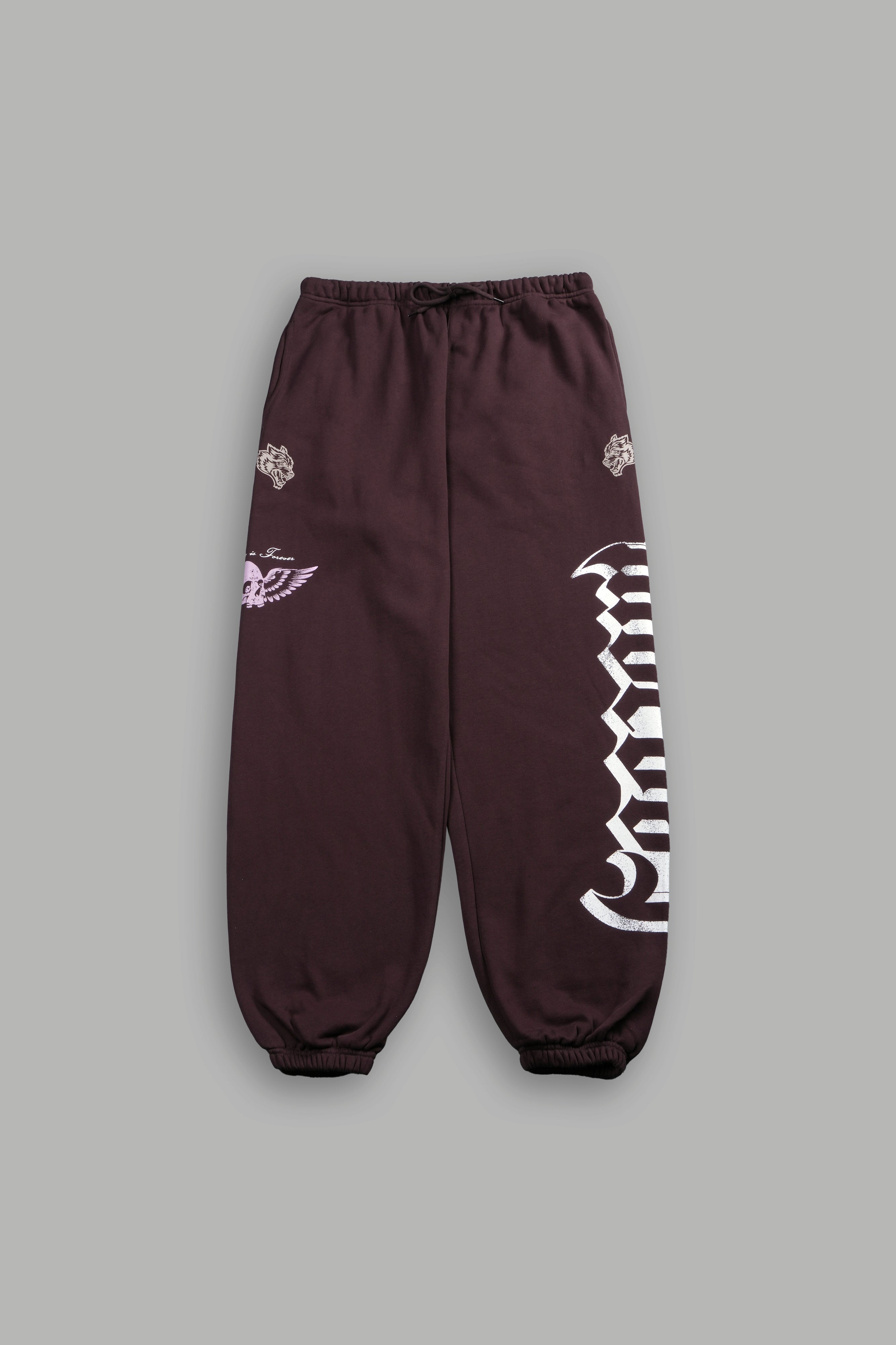 Free Will V2 Lightweight Lounger Sweat Pants in Darc Garnet