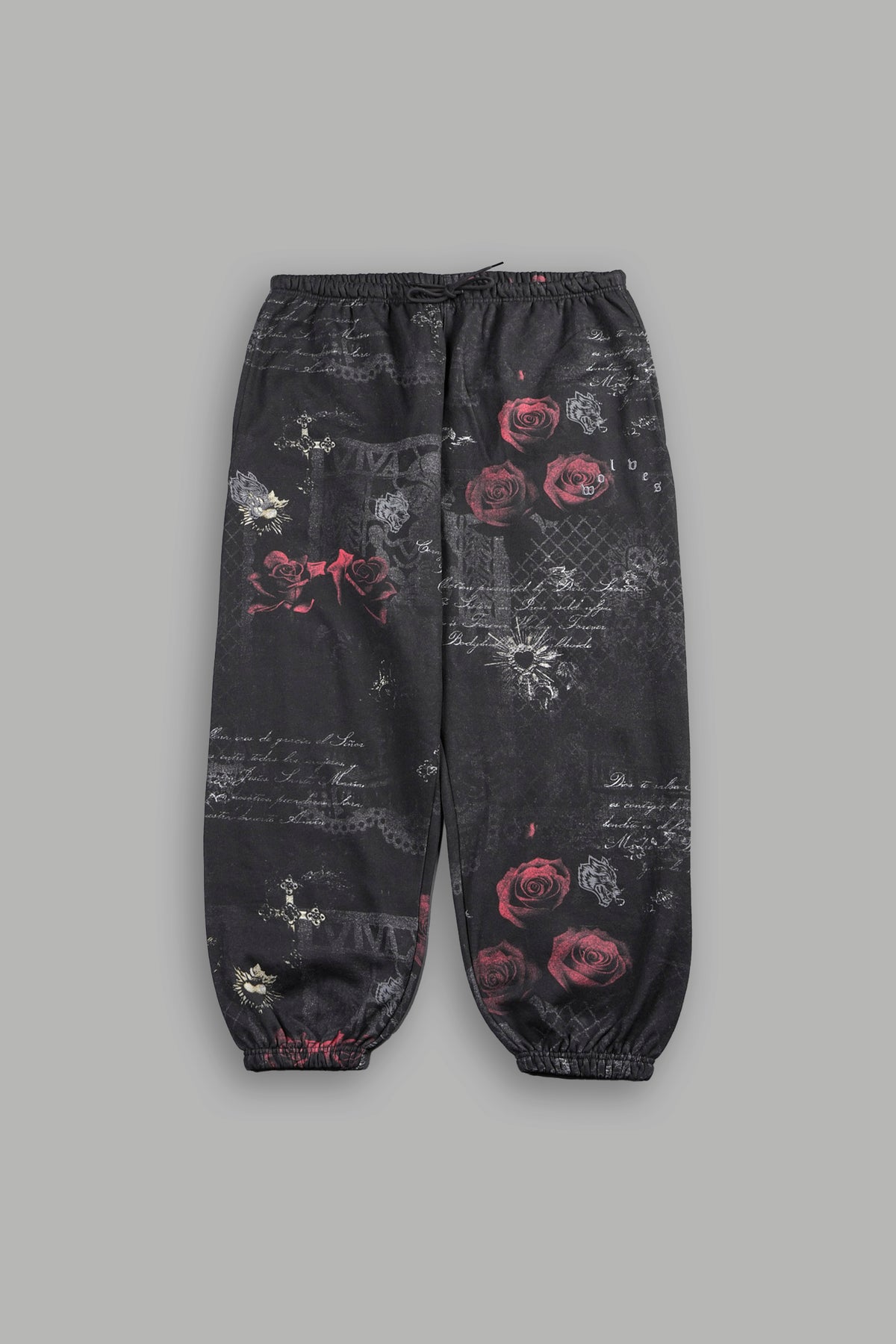 Wolves Pyramid Lightweight Lounger Sweat Pants In Rosas Del Corazon
