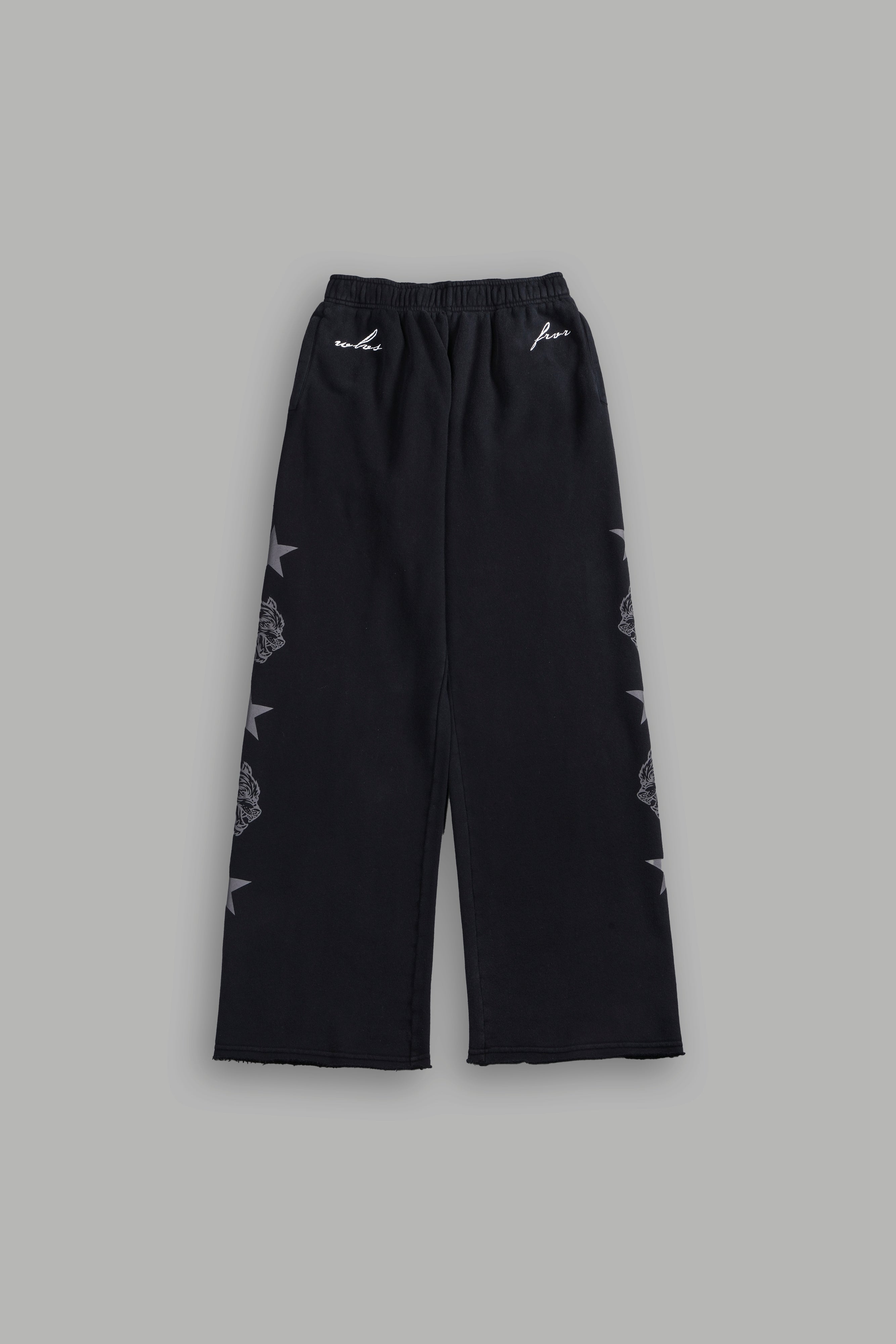 Wolf Star Couture Sweats in Black Drift Wash