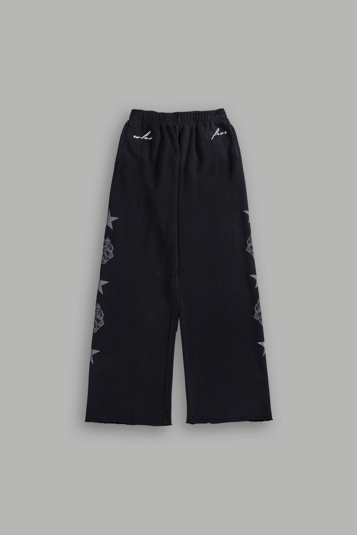 Wolf Star Couture Sweats in Black Drift Wash