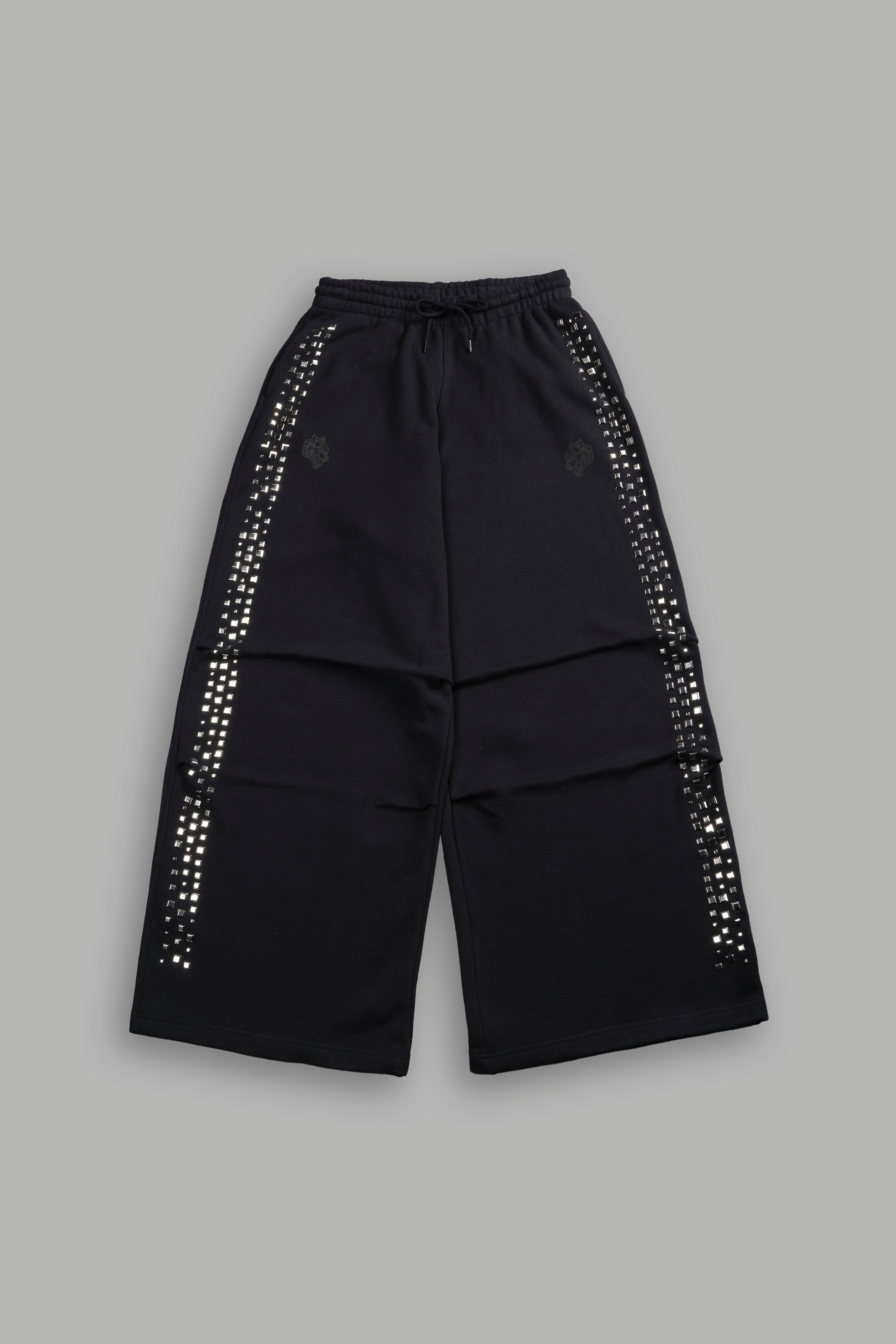 Dual Stud Mia Sweat Pants in Black