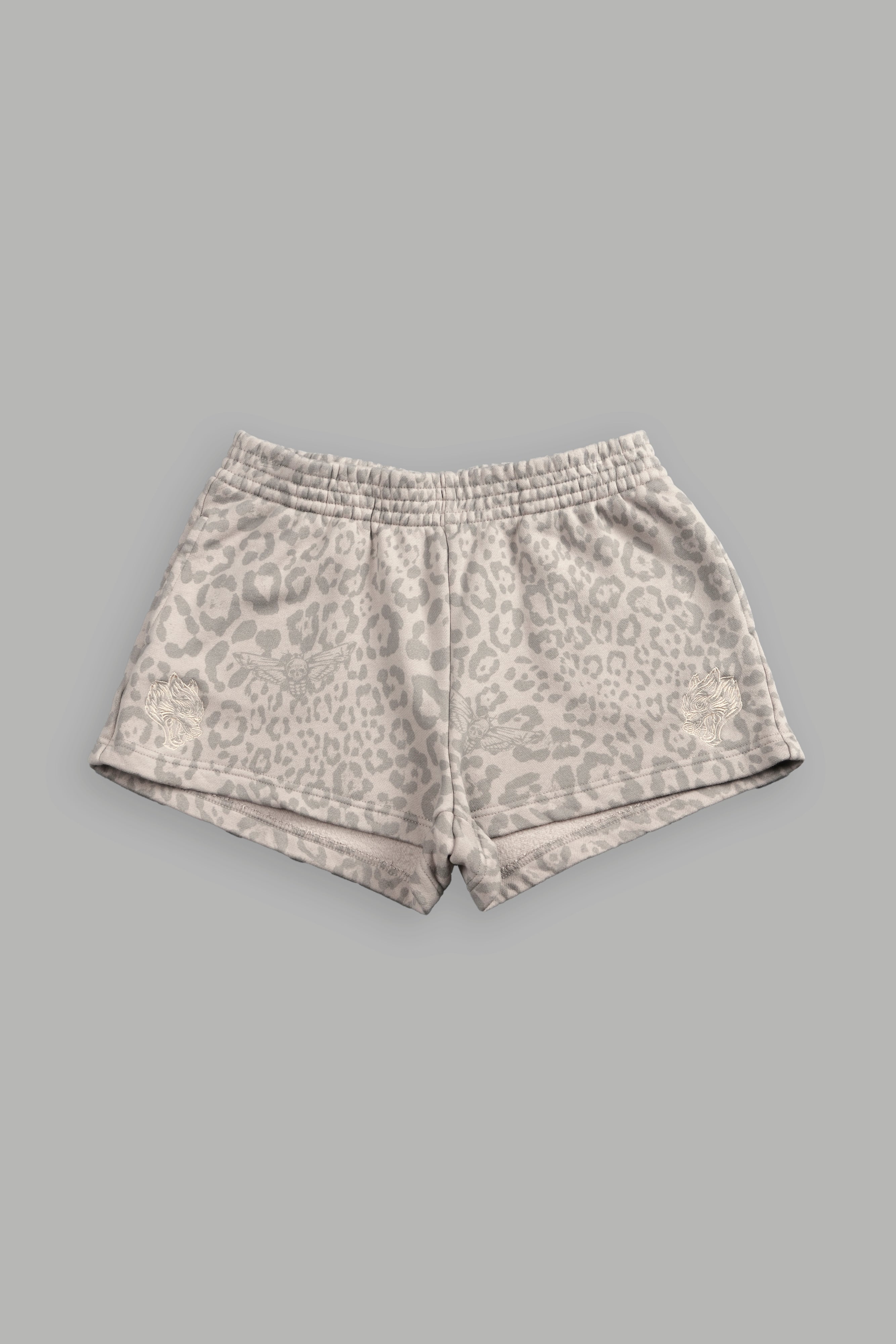 Dual Ellie Sweat Shorts in Clay Leopard
