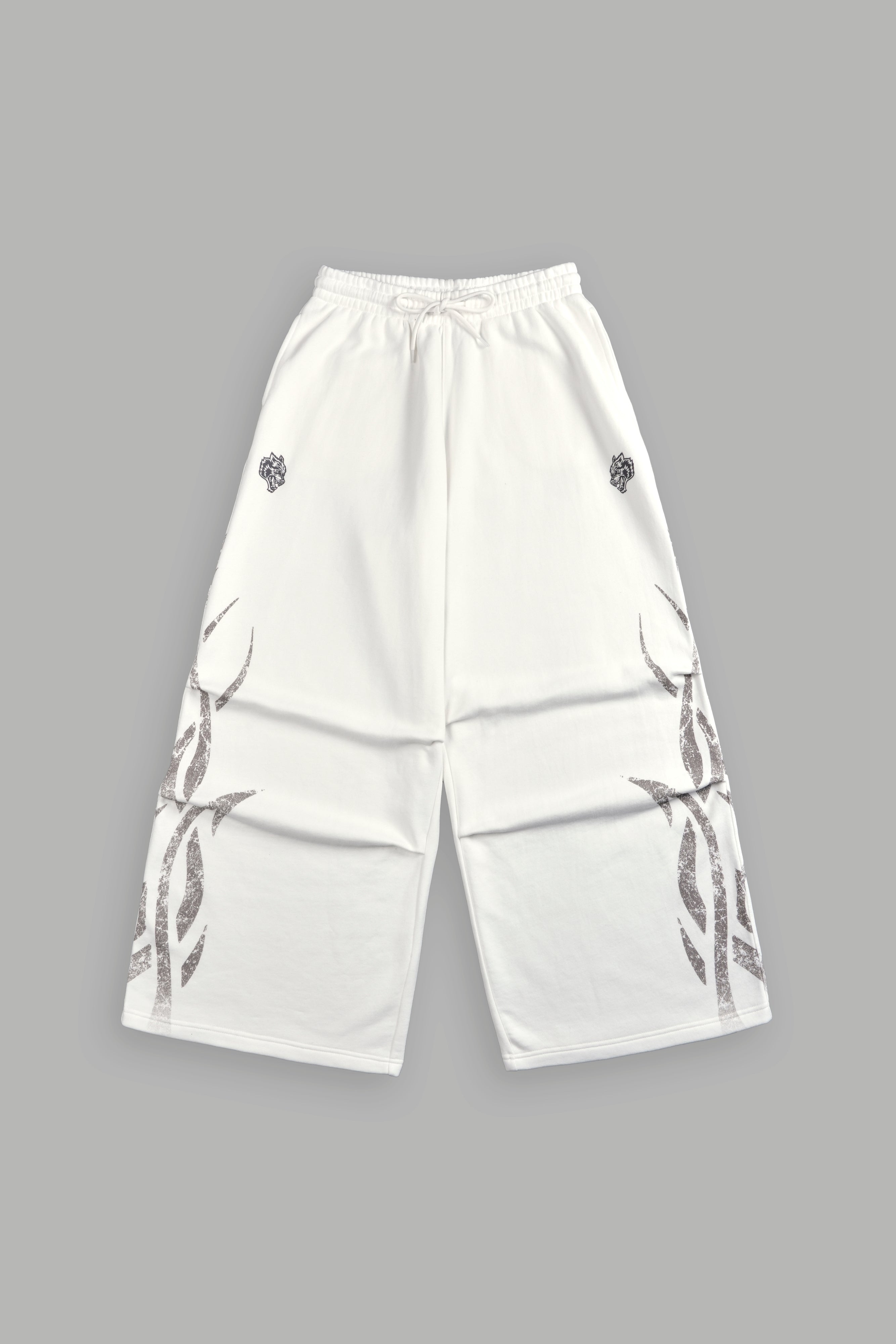 Finite Flame She Mia Cargo Sweat Pants in Cream