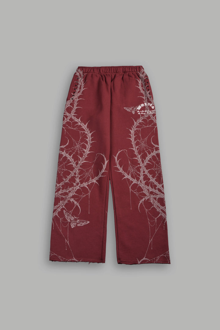 Hesh Chopper Thorns Big Cozy Sweats In Oxblood