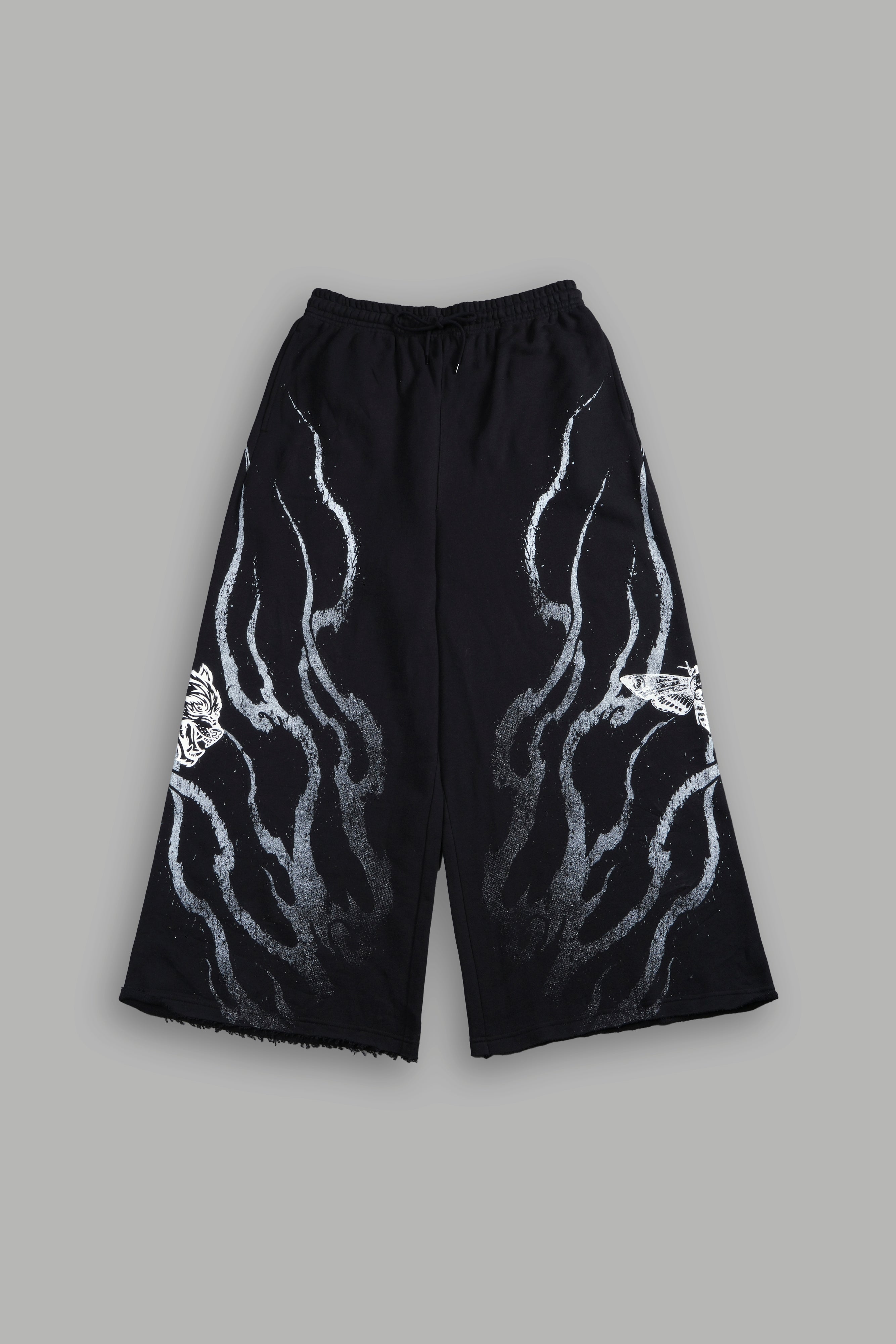 Darc Flame Oversized Omen Sweat Pants in Black