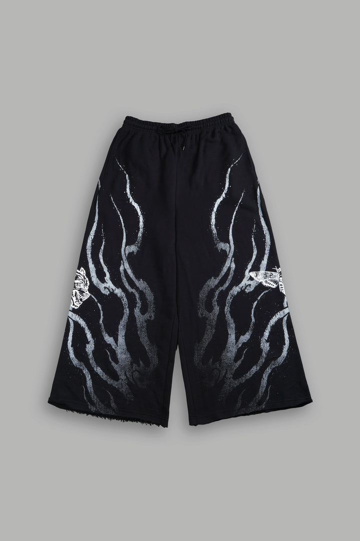 Darc Flame Oversized Omen Sweat Pants in Black
