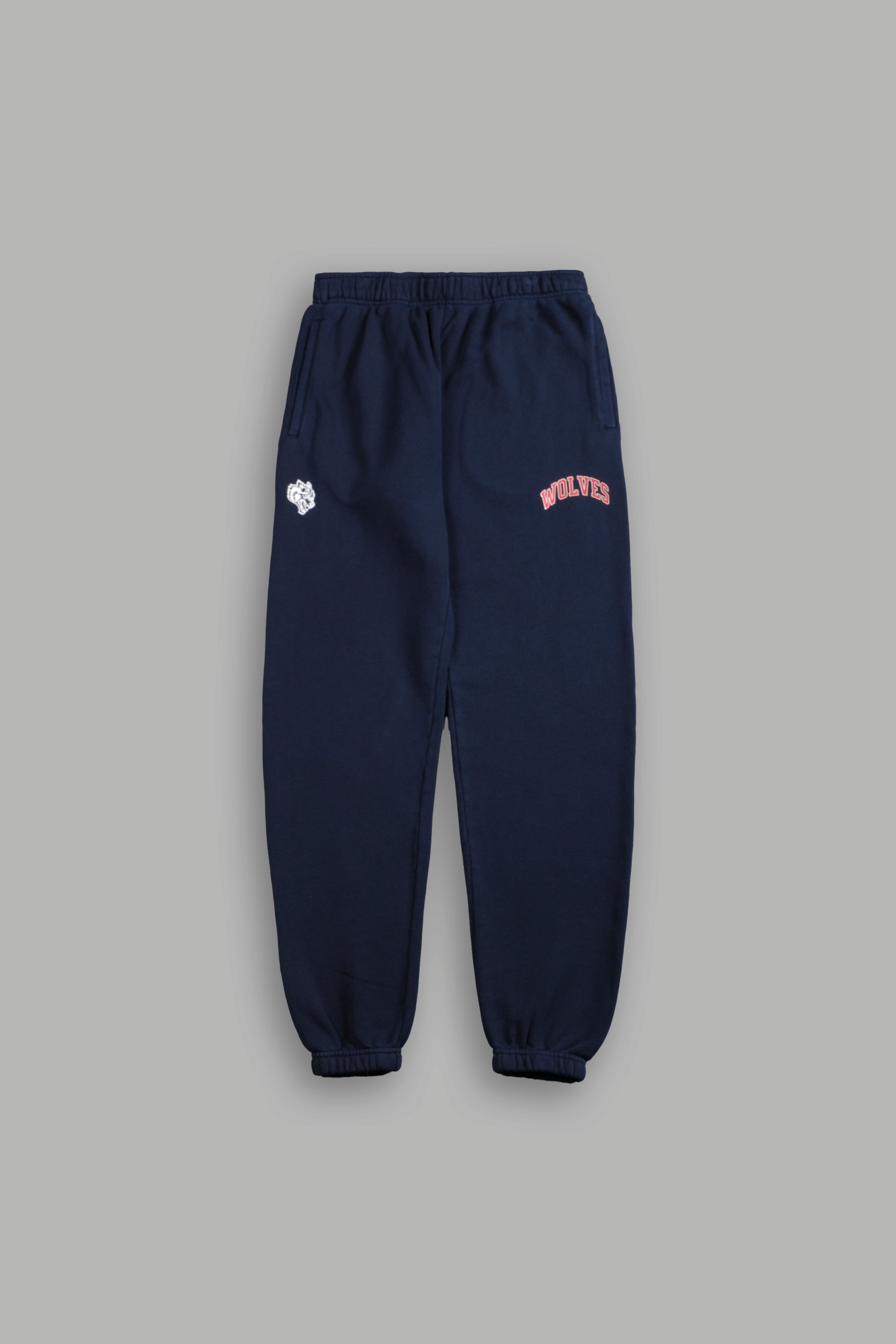 Loyal Wolf She Post Lounge Sweats in Navy/Maroon