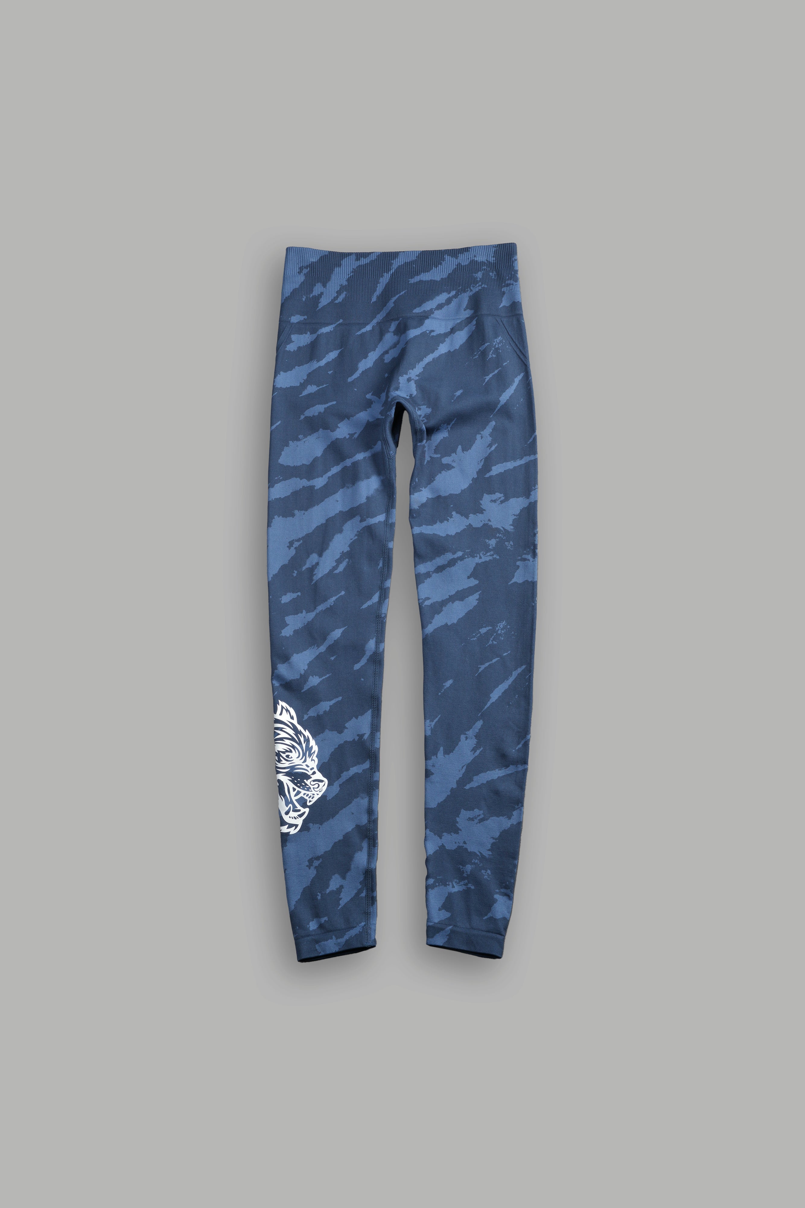 Big Wolf "Everson" Huxley Scrunch Leggings in Ocean Blue Native Camo