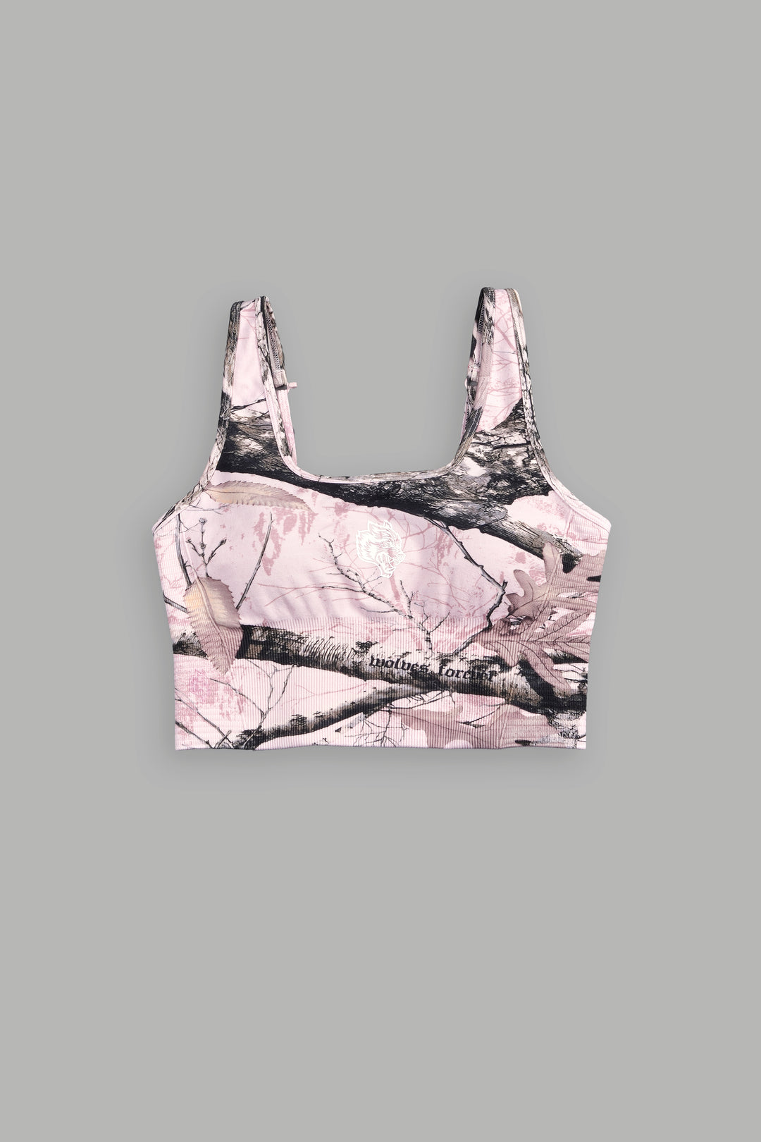 Single Wolf "Everson Seamless" Valencourt Bra in Brown/Light Mauve Woodland Camo