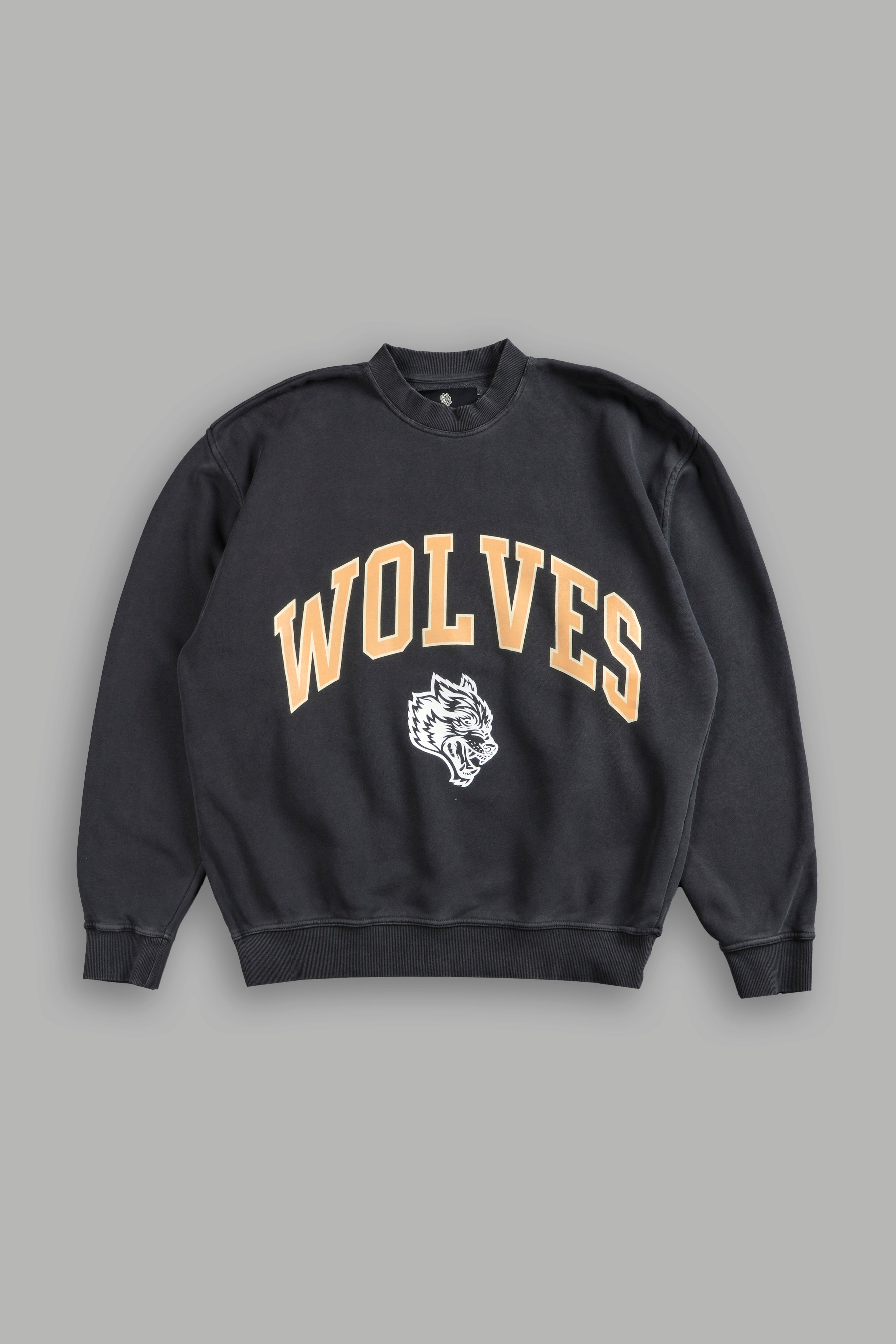 Loyalty London Unisex Crewneck in Wolf Gray/Orange