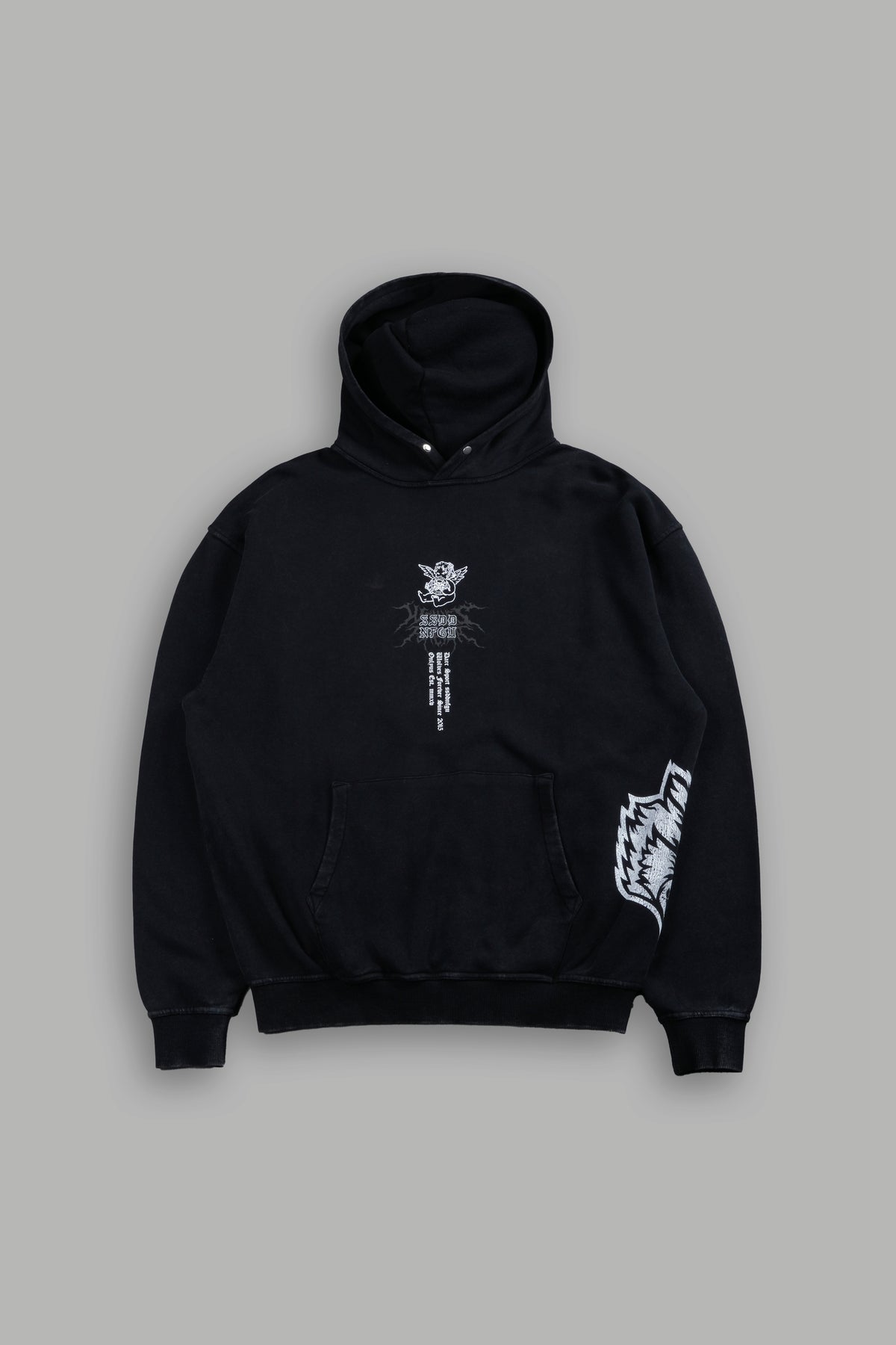 No Weapon Hesh Pierce Hoodie in Black