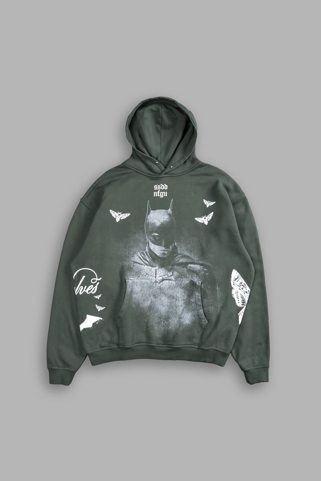 (1 Of 500) The Batman "Pierce" Hoodie in Green Ivy