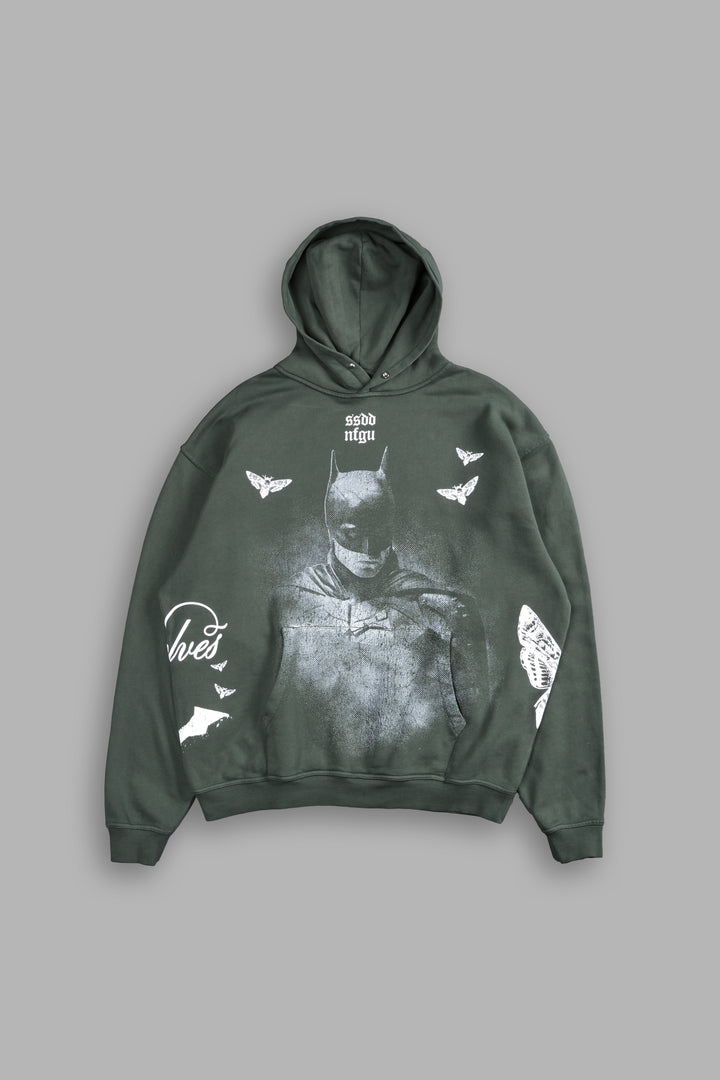 (1 Of 500) The Batman "Pierce" Hoodie in Green Ivy