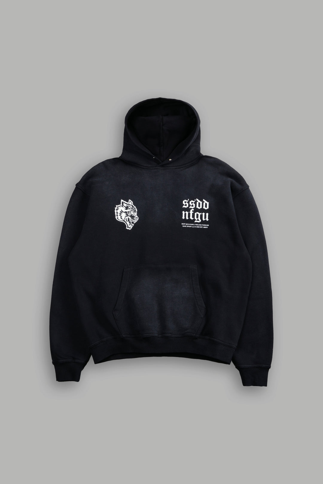 Darc Storm "Pierce" Hoodie in Black Drift Wash