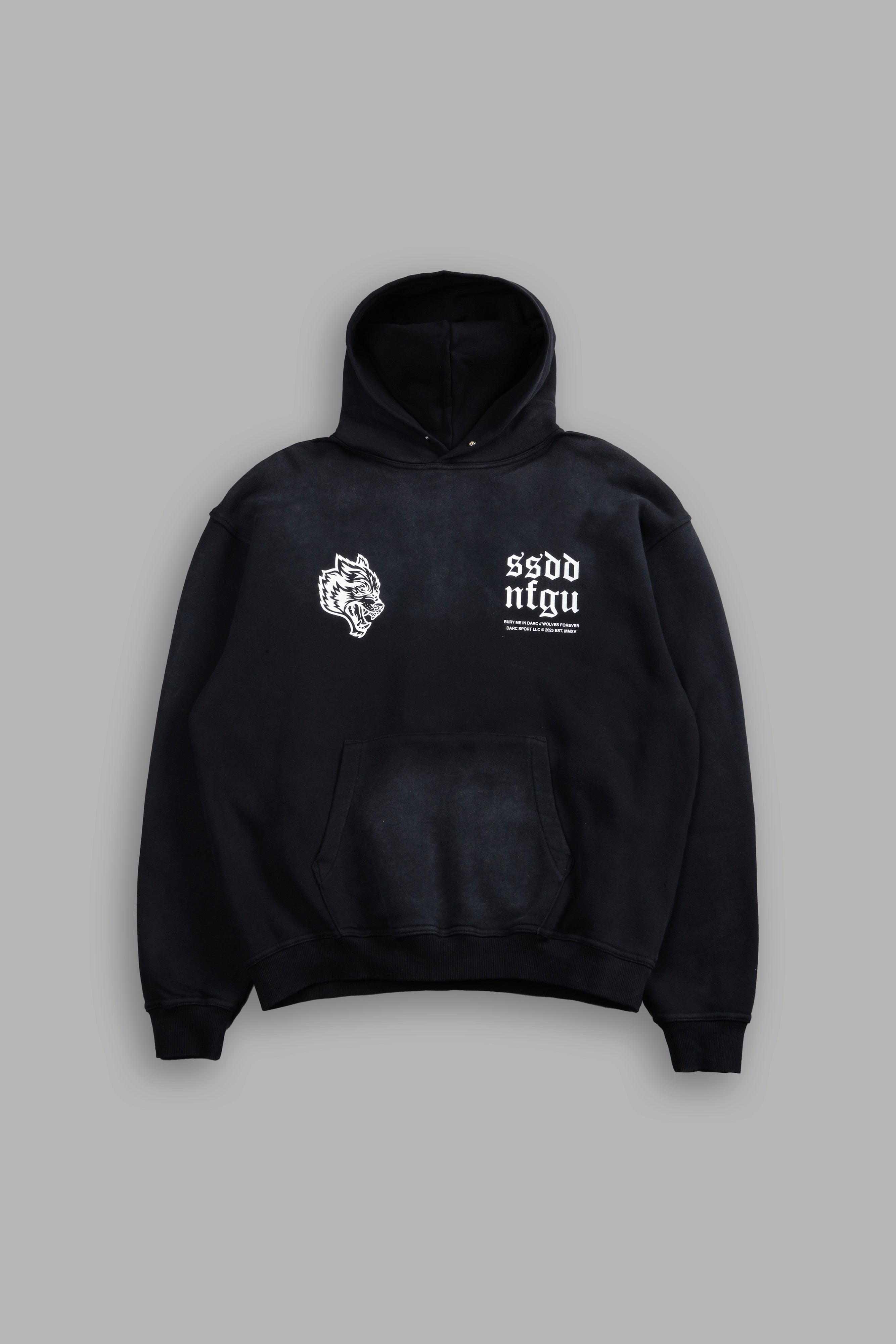 Darc Storm "Pierce" Hoodie in Black Drift Wash